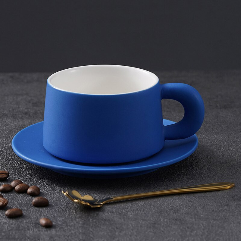 Keramičke šalice za kavu Šalica za čaj 220 ml s ručkom za ured i dom Zdravstveni dar za obitelj Može se prati u perilici posuđa i mikrovalnoj pećnici