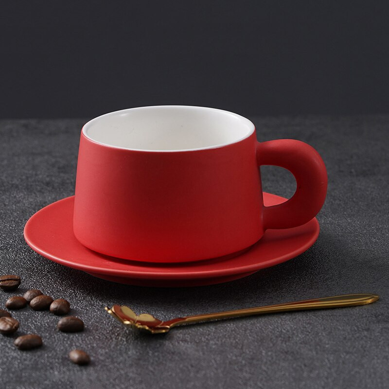 Keramičke šalice za kavu Šalica za čaj 220 ml s ručkom za ured i dom Zdravstveni dar za obitelj Može se prati u perilici posuđa i mikrovalnoj pećnici