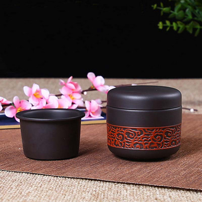 Zisha čajnik Ljubičasti lonac s pijeskom Tradicionalni kineski kung fu set za čaj Prijenosni putni set za kungfu čaj - 100% ručni rad