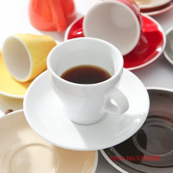 Nordic Concise Style Candy Color Glaze 80ml Φλιτζάνια Espresso Σετ Πιατάκια για Coffee House Late Coffe Κούπα Tazas Para Cafe Xicara