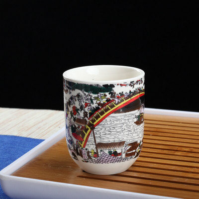 4 kom/set Plavo-bijela porculanska šalica za čaj Retro keramička šalica za čaj Boutique zdjela za čaj Šalice za kavu i vino Pribor za piće 150 ml