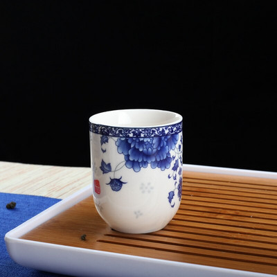 4 kom/set Plavo-bijela porculanska šalica za čaj Retro keramička šalica za čaj Boutique zdjela za čaj Šalice za kavu i vino Pribor za piće 150 ml