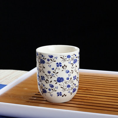 4 kom/set Plavo-bijela porculanska šalica za čaj Retro keramička šalica za čaj Boutique zdjela za čaj Šalice za kavu i vino Pribor za piće 150 ml