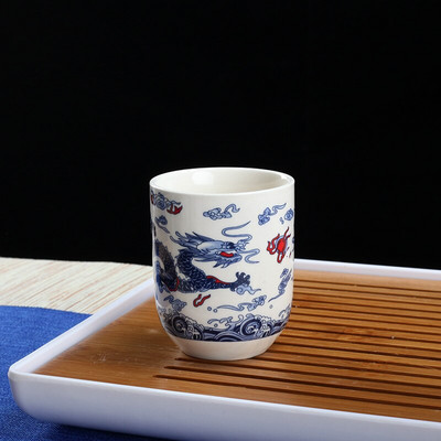 4 kom/set Plavo-bijela porculanska šalica za čaj Retro keramička šalica za čaj Boutique zdjela za čaj Šalice za kavu i vino Pribor za piće 150 ml