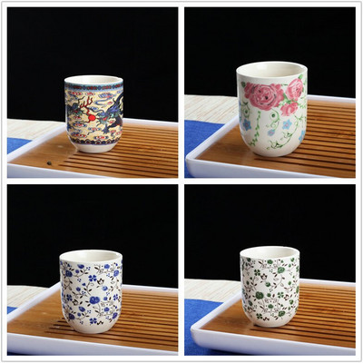 4 kom/set Plavo-bijela porculanska šalica za čaj Retro keramička šalica za čaj Boutique zdjela za čaj Šalice za kavu i vino Pribor za piće 150 ml