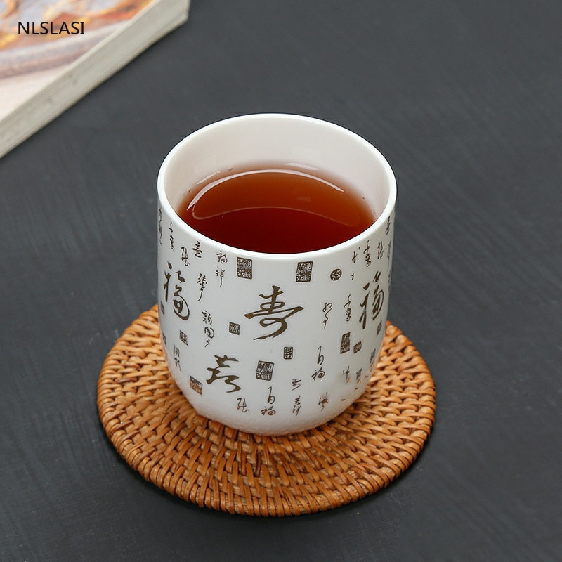 4 kom/set Plavo-bijela porculanska šalica za čaj Retro keramička šalica za čaj Boutique zdjela za čaj Šalice za kavu i vino Pribor za piće 150 ml