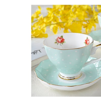 Set de cafea din porcelană europeană, creativ, simplu, din ceramică, farfurie, ceai de după-amiază, ceașcă de lapte, ceașcă de cafea de 200 ml