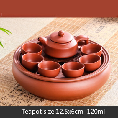 Set de ceai Yixing Nisip violet Tavă de ceai Ceainic 8 piese Costum pentru ceai Ceremonia ceaiului chinezesc Cadou afaceri