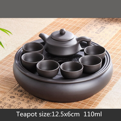 Set de ceai Yixing Nisip violet Tavă de ceai Ceainic 8 piese Costum pentru ceai Ceremonia ceaiului chinezesc Cadou afaceri