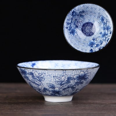6 ks/sada Jingdezhen Ručne maľované Modrobiele porcelánové šálky na čaj Boutique Keramická majstrovská čajová miska Ručne vyrobená čajová súprava Príslušenstvo