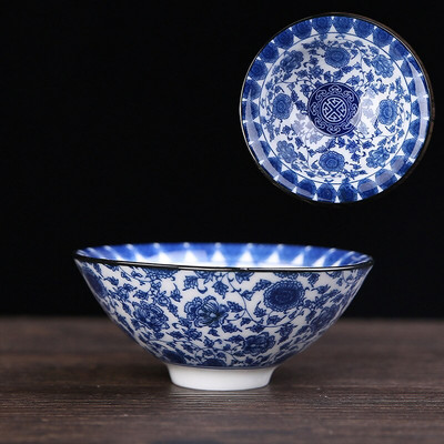 6 ks/sada Jingdezhen Ručne maľované Modrobiele porcelánové šálky na čaj Boutique Keramická majstrovská čajová miska Ručne vyrobená čajová súprava Príslušenstvo