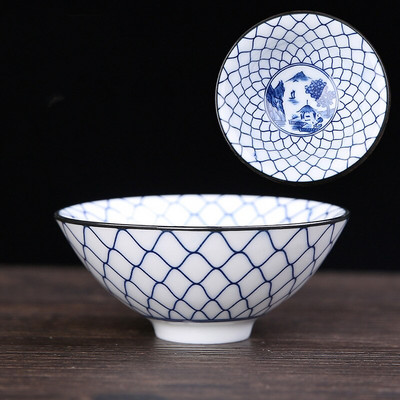 6 ks/sada Jingdezhen Ručne maľované Modrobiele porcelánové šálky na čaj Boutique Keramická majstrovská čajová miska Ručne vyrobená čajová súprava Príslušenstvo