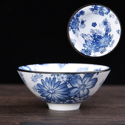 6 ks/sada Jingdezhen Ručne maľované Modrobiele porcelánové šálky na čaj Boutique Keramická majstrovská čajová miska Ručne vyrobená čajová súprava Príslušenstvo