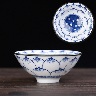 6 ks/sada Jingdezhen Ručne maľované Modrobiele porcelánové šálky na čaj Boutique Keramická majstrovská čajová miska Ručne vyrobená čajová súprava Príslušenstvo