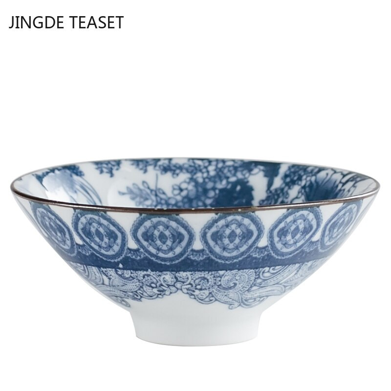 6 ks/sada Jingdezhen Ručne maľované Modrobiele porcelánové šálky na čaj Boutique Keramická majstrovská čajová miska Ručne vyrobená čajová súprava Príslušenstvo