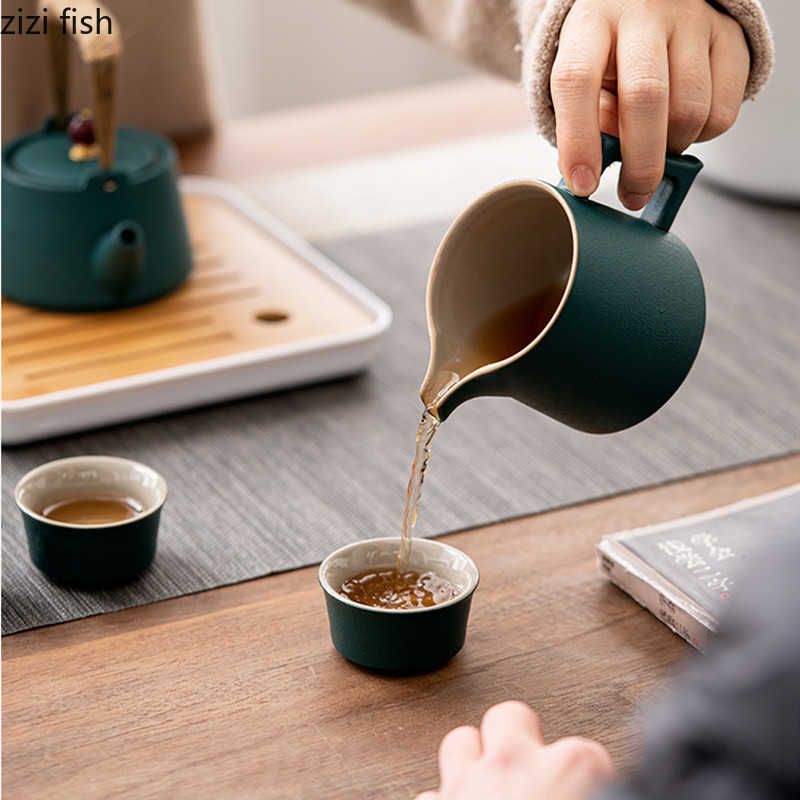 Keramički setovi šalica za čaj Putni Kung Fu set za čaj Čajnik Šalica za čaj Pladanj za čaj Kućni alati za pripremu čaja na otvorenom Setovi posuđa za čaj Set lonaca i šalica