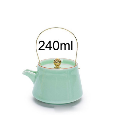 6kom Celadon 3D Zlatna ribica Kineski set šalica za čaj, Kung Fu set šalica za čaj Crackle Glaze Putna zdjela za čaj Kineski porculanski set šalica za čaj