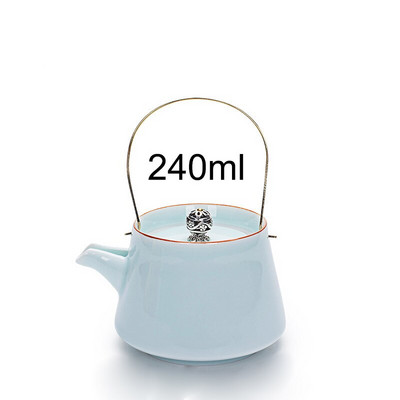 6kom Celadon 3D Zlatna ribica Kineski set šalica za čaj, Kung Fu set šalica za čaj Crackle Glaze Putna zdjela za čaj Kineski porculanski set šalica za čaj