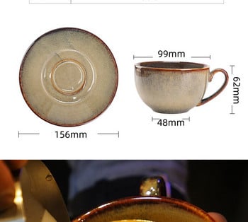 European Style Glaze Starry Sky Κεραμικό φλιτζάνι καφέ Cappuccino Latte Fancy Coffee Garland Cup and Saucer