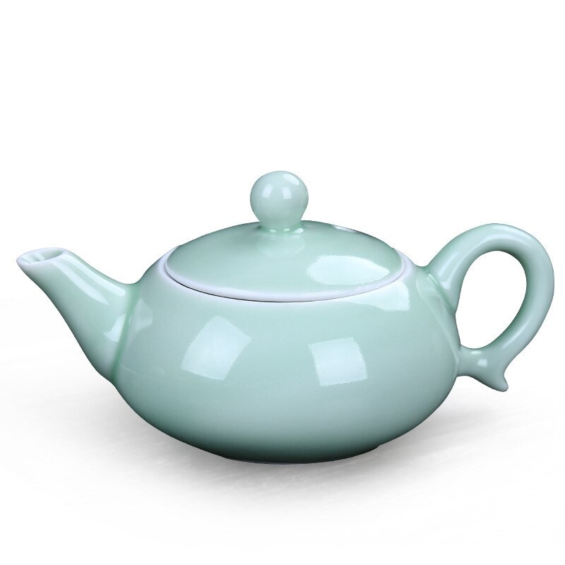 7 ks/sada + darčeková krabička Čínske čajové šálky, kanvica na čaj, porcelánový seladónový rybí čajový hrnček, riad, čaj Oolong, zelený čaj, keramické čajové súpravy Kung Fu