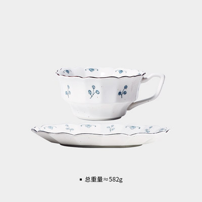 Kreativne keramičke šalice za čaj, kavu, europske turske šalice za višekratnu upotrebu i tanjurići Smoothie Tazas Cafe Kuhinjski pribor DF50BD