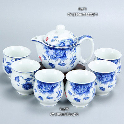 Čínska keramická čajová súprava Kung Fu porcelánová čajová šálka sada kanvíc Dračí čajník šálka Kungfu čajová súprava Puer Oolong čajový riad