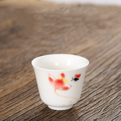 4 kom/lot kineski loj od žada Šalica za čaj Ručno izrađena keramička zdjela za čaj Set za čaj Dodatna oprema Glavna šalica prijenosna osobna jedna šalica 70 ml