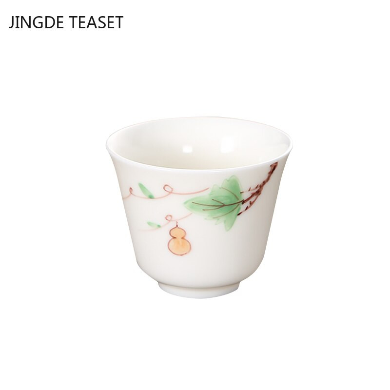 4 kom/lot kineski loj od žada Šalica za čaj Ručno izrađena keramička zdjela za čaj Set za čaj Dodatna oprema Glavna šalica prijenosna osobna jedna šalica 70 ml