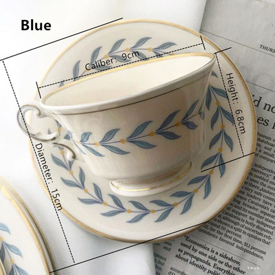 Cutelife Nordic Leaves, farfurie, ceașcă din ceramică albă, mic dejun, ceai cu lapte, ceai cu lapte, set de căni de cafea reutilizabile decorative de nuntă