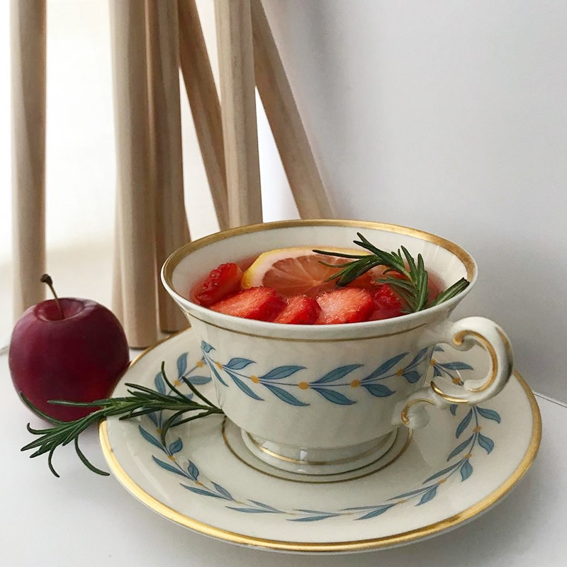 Cutelife Nordic Leaves, farfurie, ceașcă din ceramică albă, mic dejun, ceai cu lapte, ceai cu lapte, set de căni de cafea reutilizabile decorative de nuntă