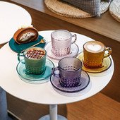 CuteLife Nordic Yellow Transparent Glass Coffee Cube Decoration Kitchen Cute White Cute Glass Cute ...