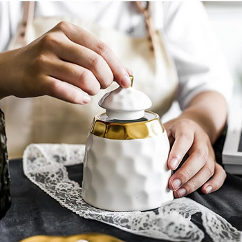 Κεραμικό καφετιέρα σκανδιναβικής Πνομ Πενχ Λευκό βραστήρα Φλιτζάνι Κανάτα γάλακτος Ζάχαρο μπολ Νερό Είδη Μπαρ Διακόσμηση Προμήθειες κουζίνας σπιτιού