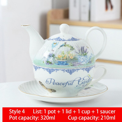 Sada čajníka a šálky pre jedného, kostný porcelán pre ženy, mužov, mamy a deti, čaj a káva, sada čajníka pre jedného