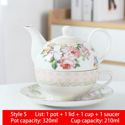 Sada čajníka a šálky pre jedného, kostný porcelán pre ženy, mužov, mamy a deti, čaj a káva, sada čajníka pre jedného