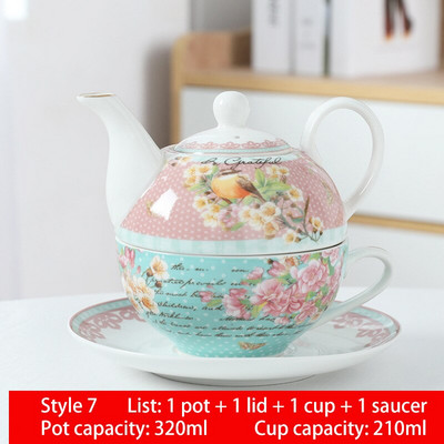 Sada čajníka a šálky pre jedného, kostný porcelán pre ženy, mužov, mamy a deti, čaj a káva, sada čajníka pre jedného