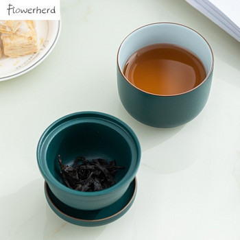 Японски керамичен порцеланов сервиз за чай Kung Fu Чаен сервиз за пътуване на открито Чайник и чаша Преносимо съхранение Офис Чаша за чай