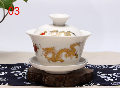 Ručne maľovaná čajová súprava z Číny, Dehua Gai Wan, biely porcelán, Gaiwan, porcelánová sada kanvíc na čaj na cesty, krásna a jednoduchá kanvica.