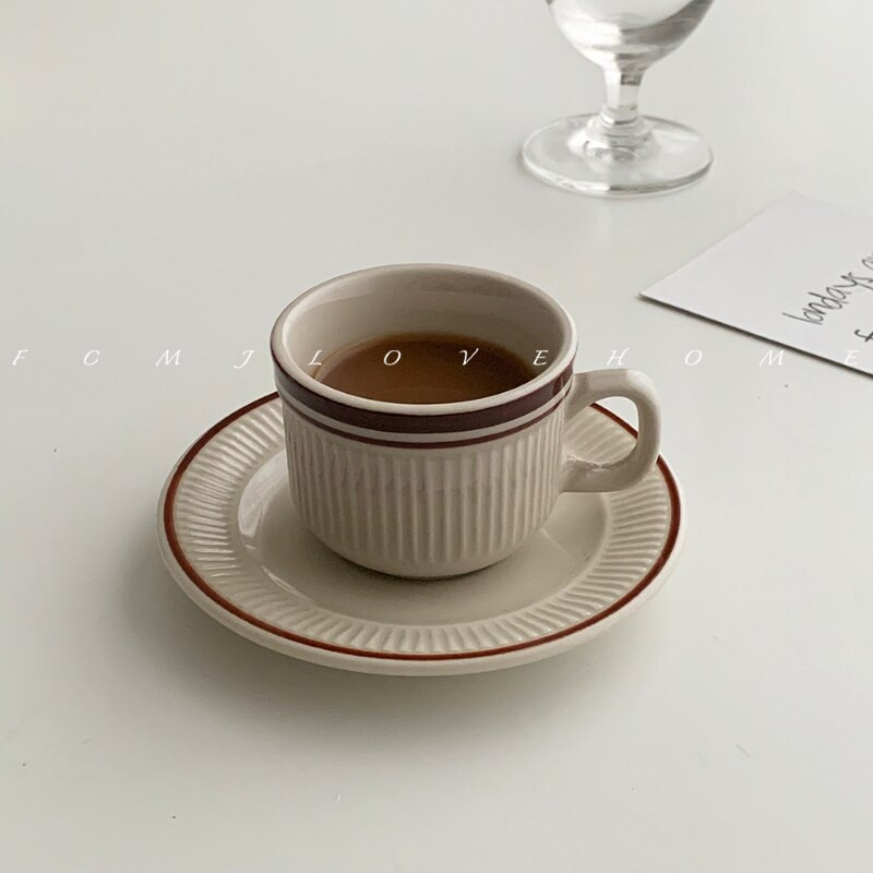 Malá sada kávových šálok, retro, roztomilá severská vintage sada čajových šálok, cestovný riad, turecký Tazas De Cafe, kuchynský jedálenský bar, EB5BD