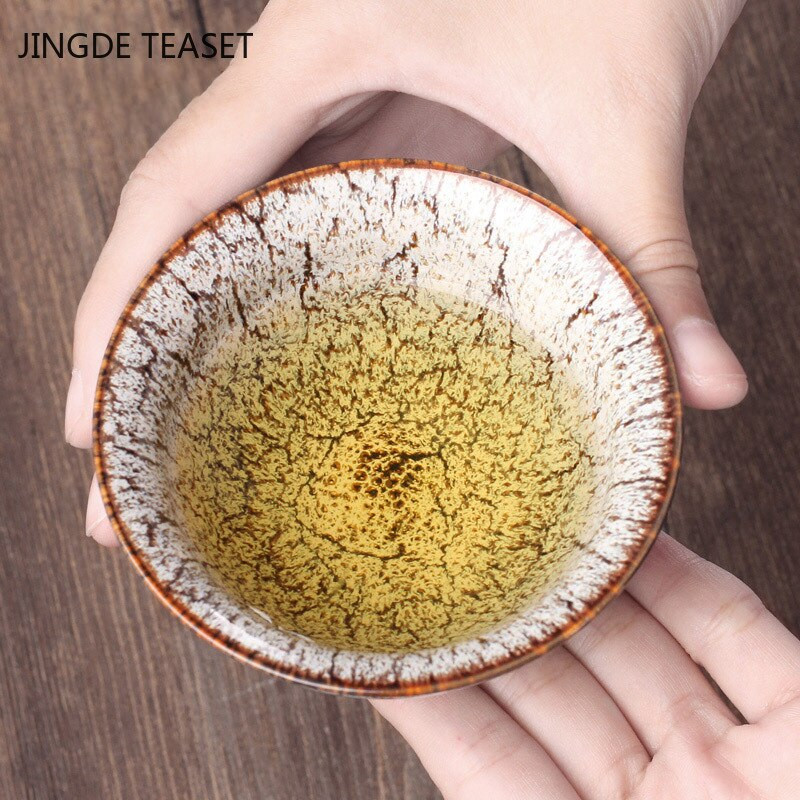 4 kom/lot Kineska peć za promjenu keramike Šalica za čaj Izvrsna ručno izrađena vintage jedna šalica Zdjela za čaj Master Cup Dodaci za pribor za čaj