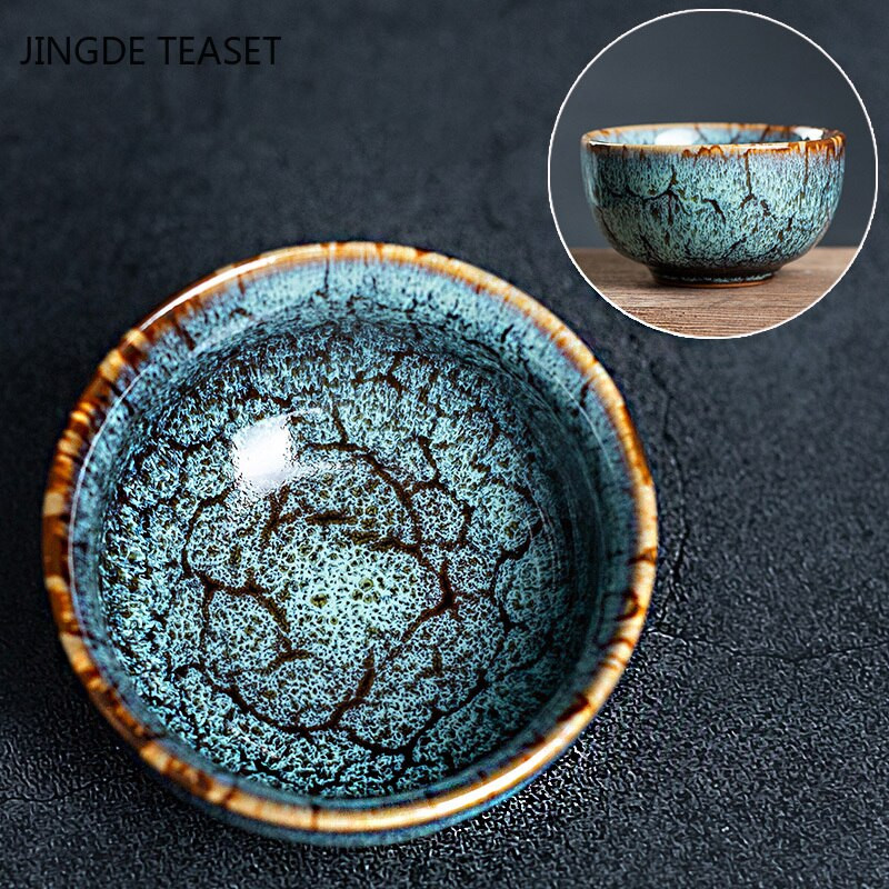 4 kom/lot Kineska peć za promjenu keramike Šalica za čaj Izvrsna ručno izrađena vintage jedna šalica Zdjela za čaj Master Cup Dodaci za pribor za čaj