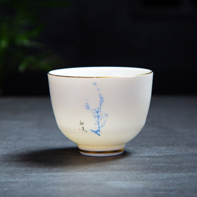 2 buc/set ceașcă de ceai din ceramică chinezească jad ceașcă de cafea bol mic de ceai lucrat manual set de ceai din porțelan Accesorii o singură ceașcă personală