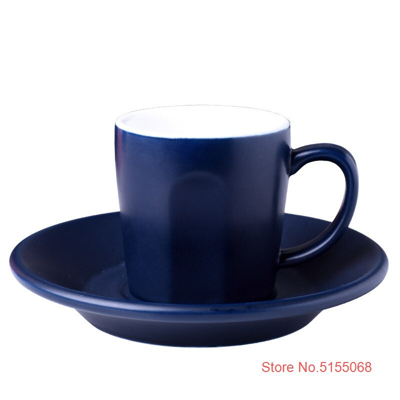 Sada hrnčekov a podšálok na espresso 80 ml v matnej farbe, hrubý taliansky hrnček Demitasse, kaviareň, ESPRESSO SHOT