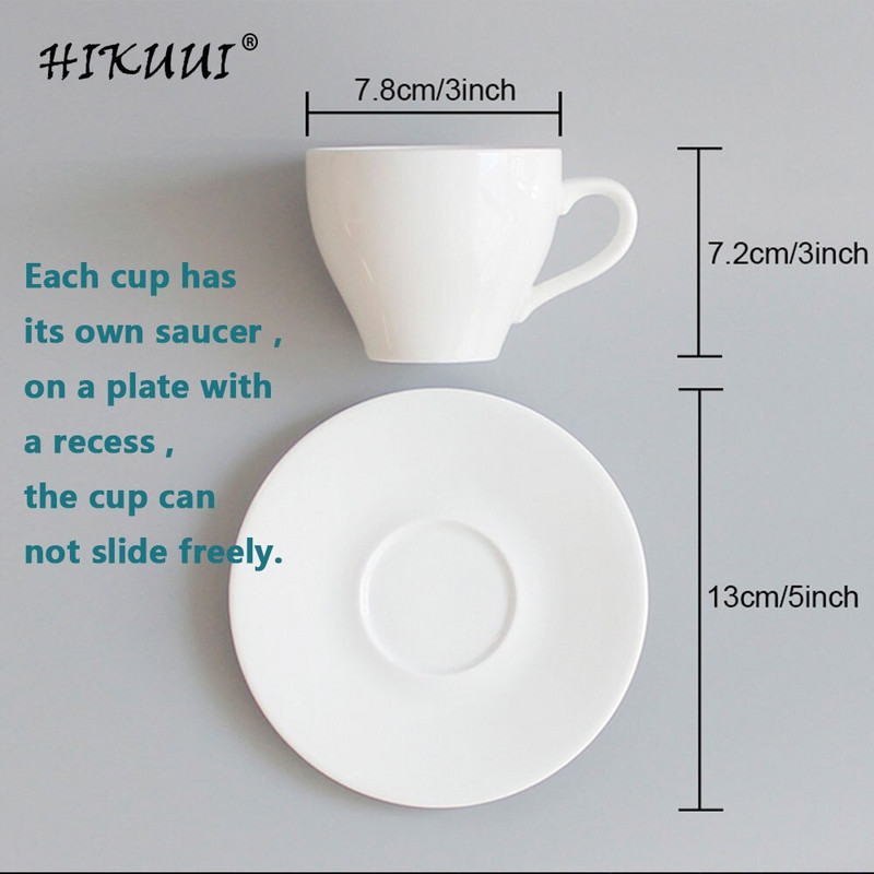 3 štýlové 2 ks porcelánové šálky na kávu s podšálkami, čisto biele popoludňajšie keramické hrnčeky na kávu, šálky na čaj s podnosmi, riad