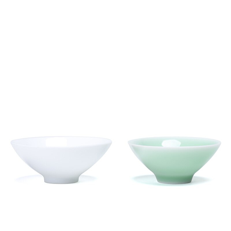 WSHYUFEI Biele porcelánové čajové šálky Ručne vyrobené keramické šálky Čínska čajová súprava Čajová miska Kancelária Domácnosť Majstrovské šálky 3 ks/sada
