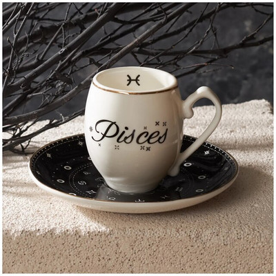Set šalica i tanjurića za tursku kavu Vaga Škorpion Strijelac Jarac Vodenjak Ribe Horoskopski znakovi Moderan dizajn Kuhinja