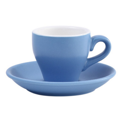 Sada šálok a podšálok na talianske espresso SHOT v cukríkovej farbe, 80 ml, mini čierny hrnček na kávu s matnou textúrou, šálky na tureckú kávu