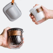 Kerámia teáskanna egy fazékkal Három csésze Egy tárolótartály gaiwan teáscsésze teáskészlet hordozható utazási teáskészlet italos edények