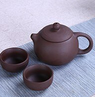 3buc/set de ceai;140-220ml Set de ceainice Yixing Clay 2 cesti de ceai 1 ceainic de argila Set de ceai portabil de calatorie; Set de oale de lut; ceașcă de ceai din China
