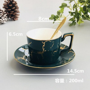Europska mala luksuzna pozlaćena šalica za kavu i tanjurić, keramička kućna kreativna dva seta posuđa za popodnevni čaj