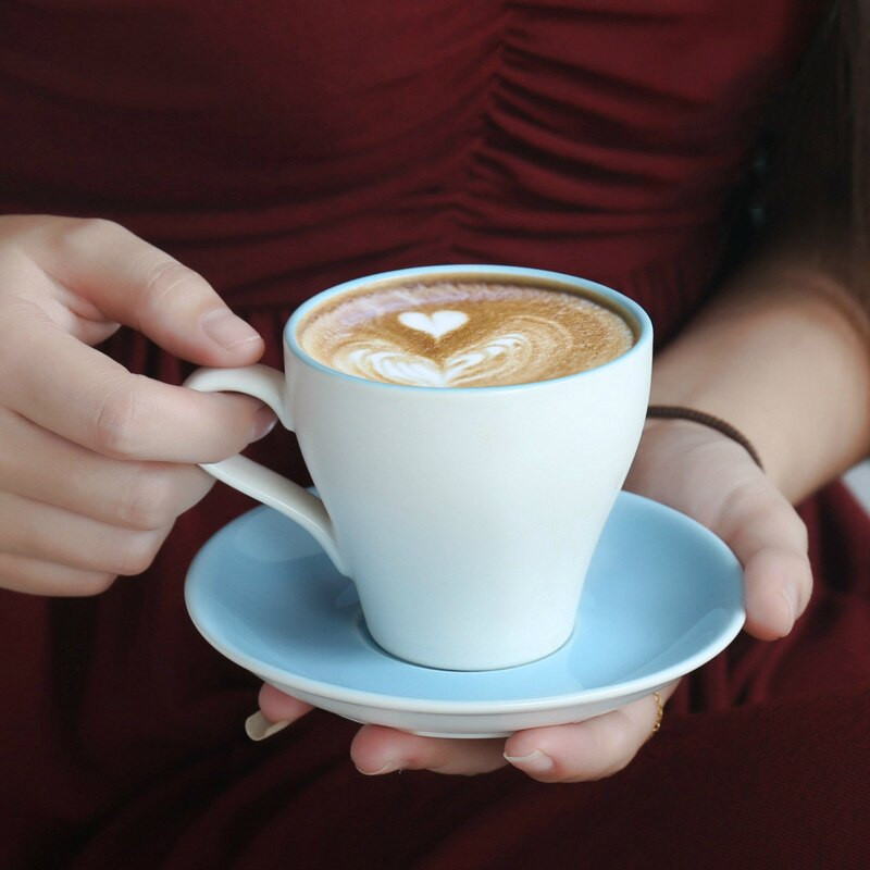 Nordic Style Frost Purity Keramický hrnček na kávu Latte, sada podšálok, malý espresso cappuccino hrnček, kaviareň Xicara čajový hrnček, šálka na čaj, šálka na čaj